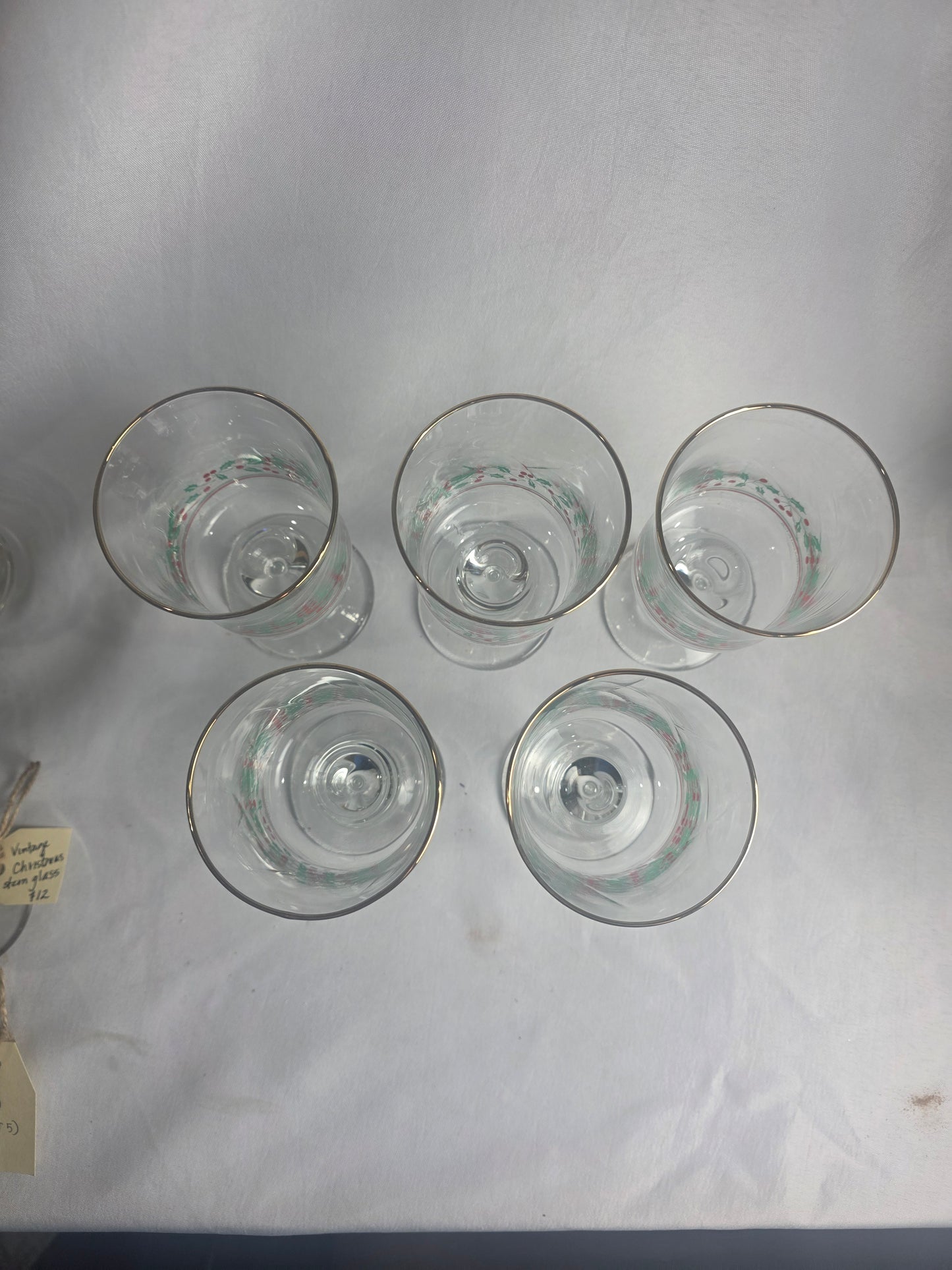 Vtg. Holiday Glass Set (5)