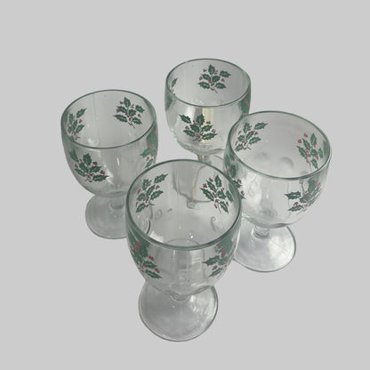 Vtg. Holiday Goblets (4)