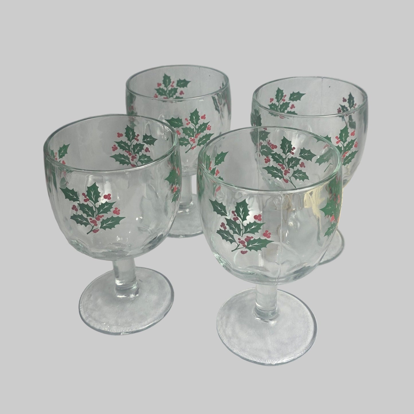 Vtg. Holiday Goblets (4)