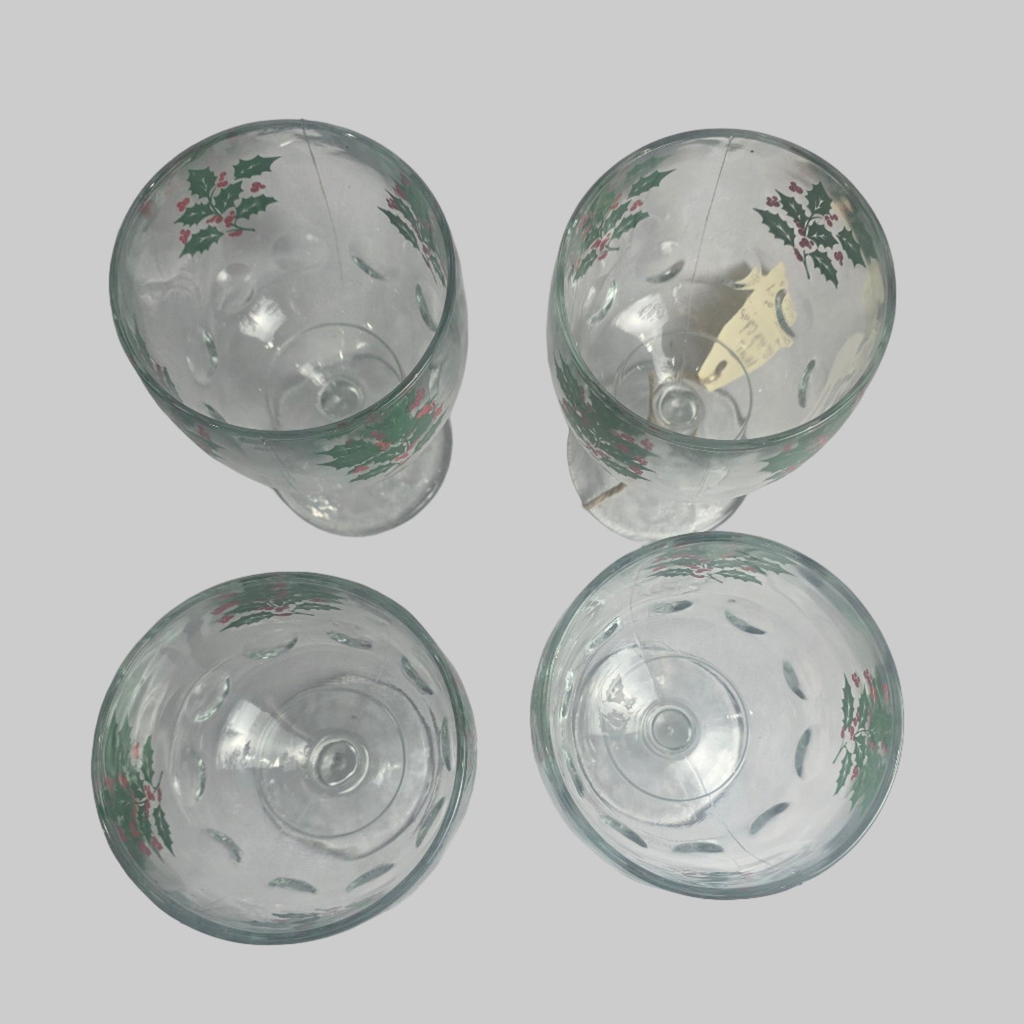 Vtg. Holiday Goblets (4)