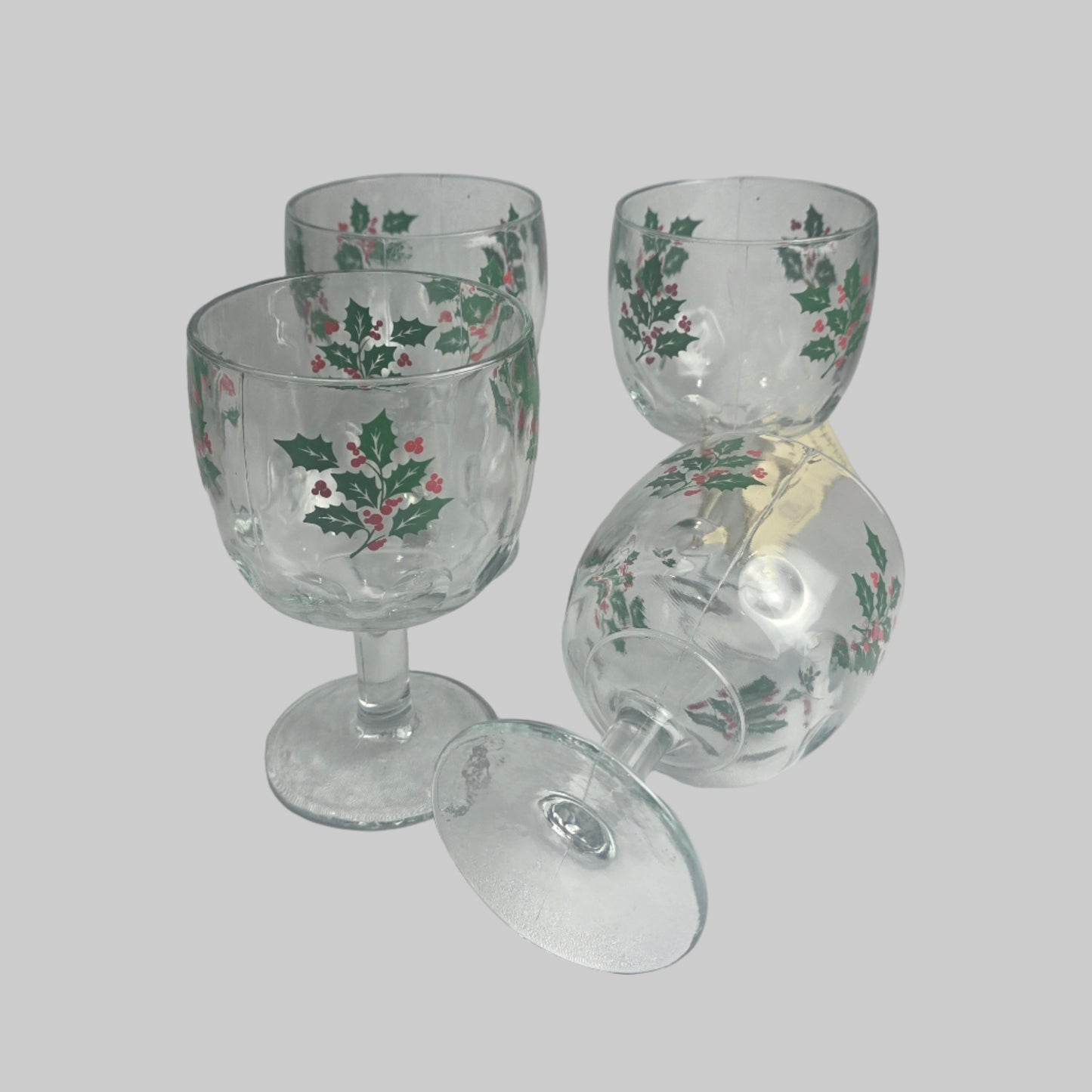 Vtg. Holiday Goblets (4)