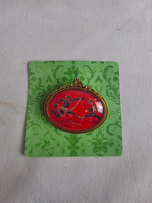 Krampus Brooch
