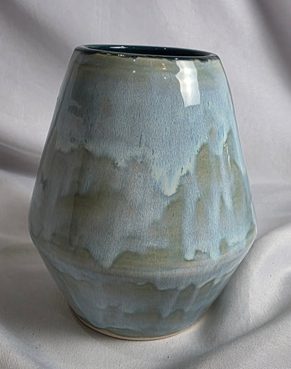 Lt. Blue Flower Jar - CSMJ