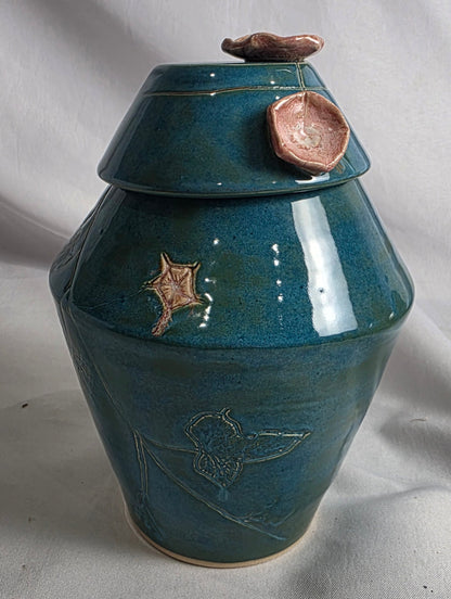 Teal Flower Jar - CSMJ