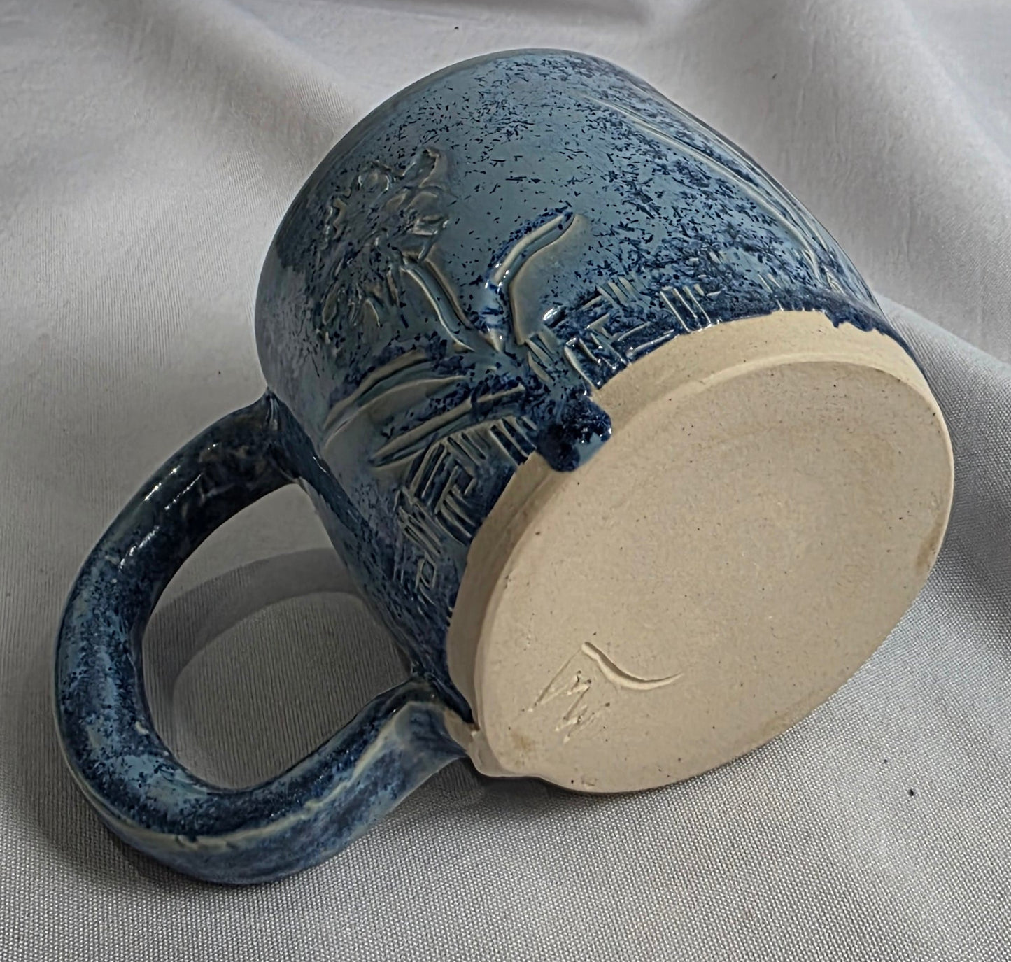 M Blue Floral Mug - CSMJ