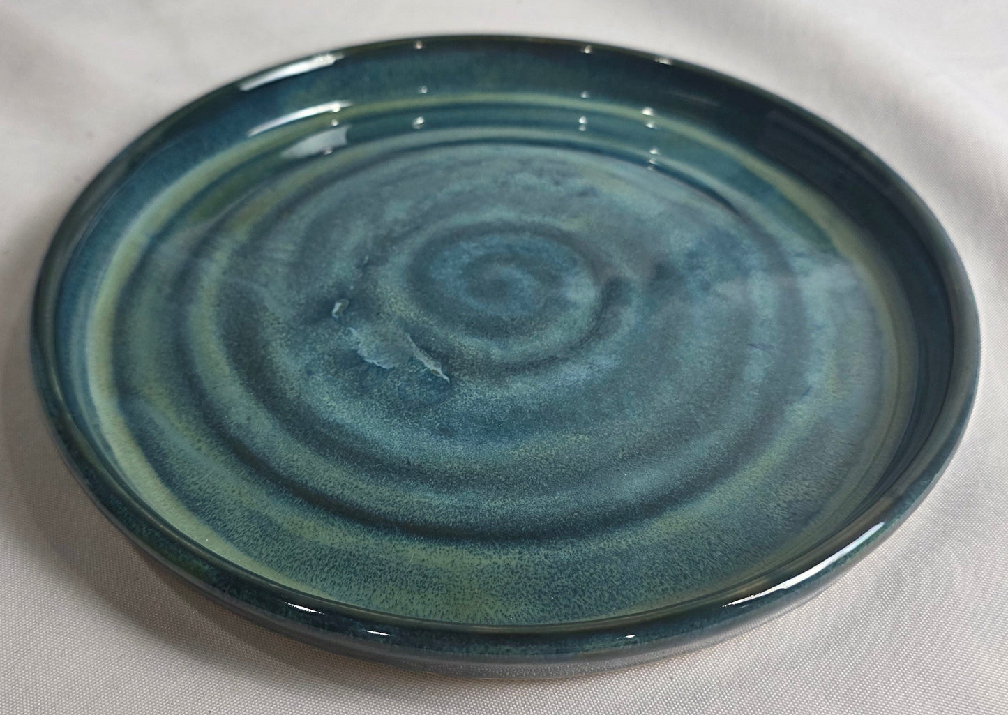 Teal Swirl Plate - CSMJ