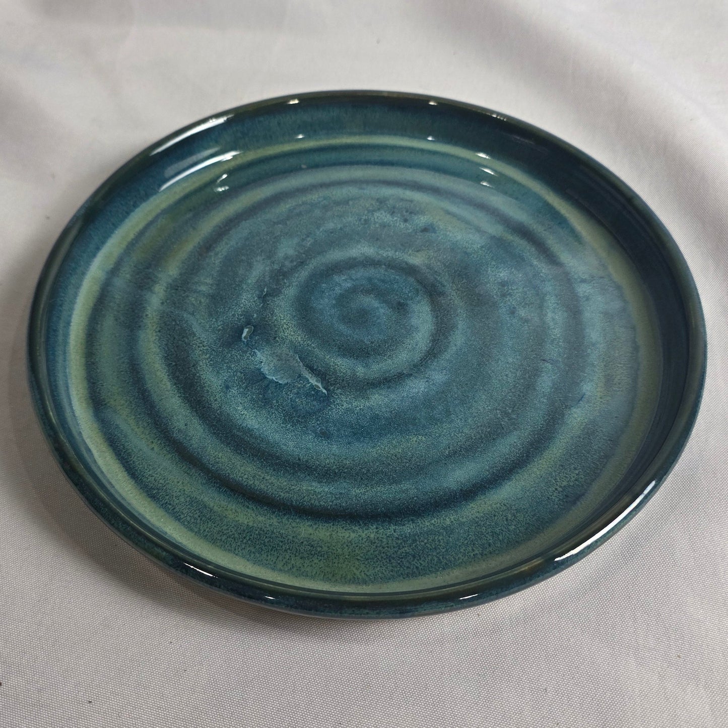 Teal Swirl Plate - CSMJ