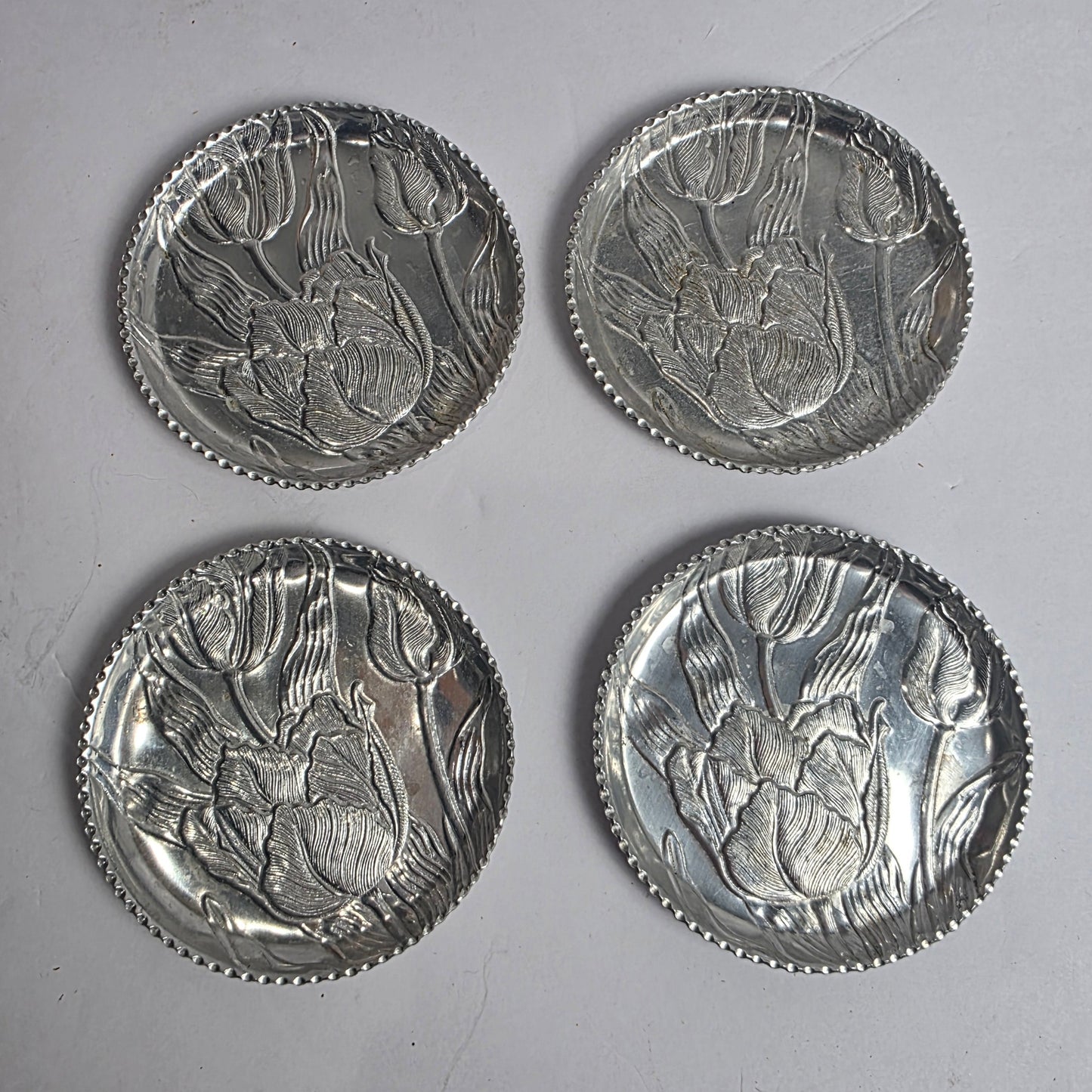 Vtg. Tulip Coaster Set (4) - CSAEH