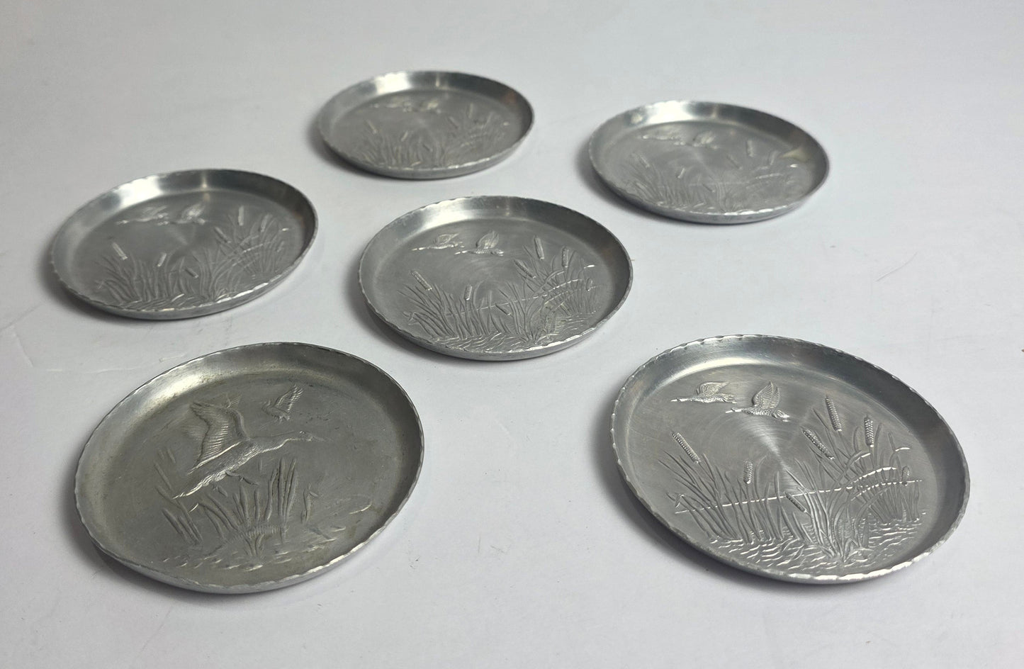 Vtg. Duck Coaster Set (6)