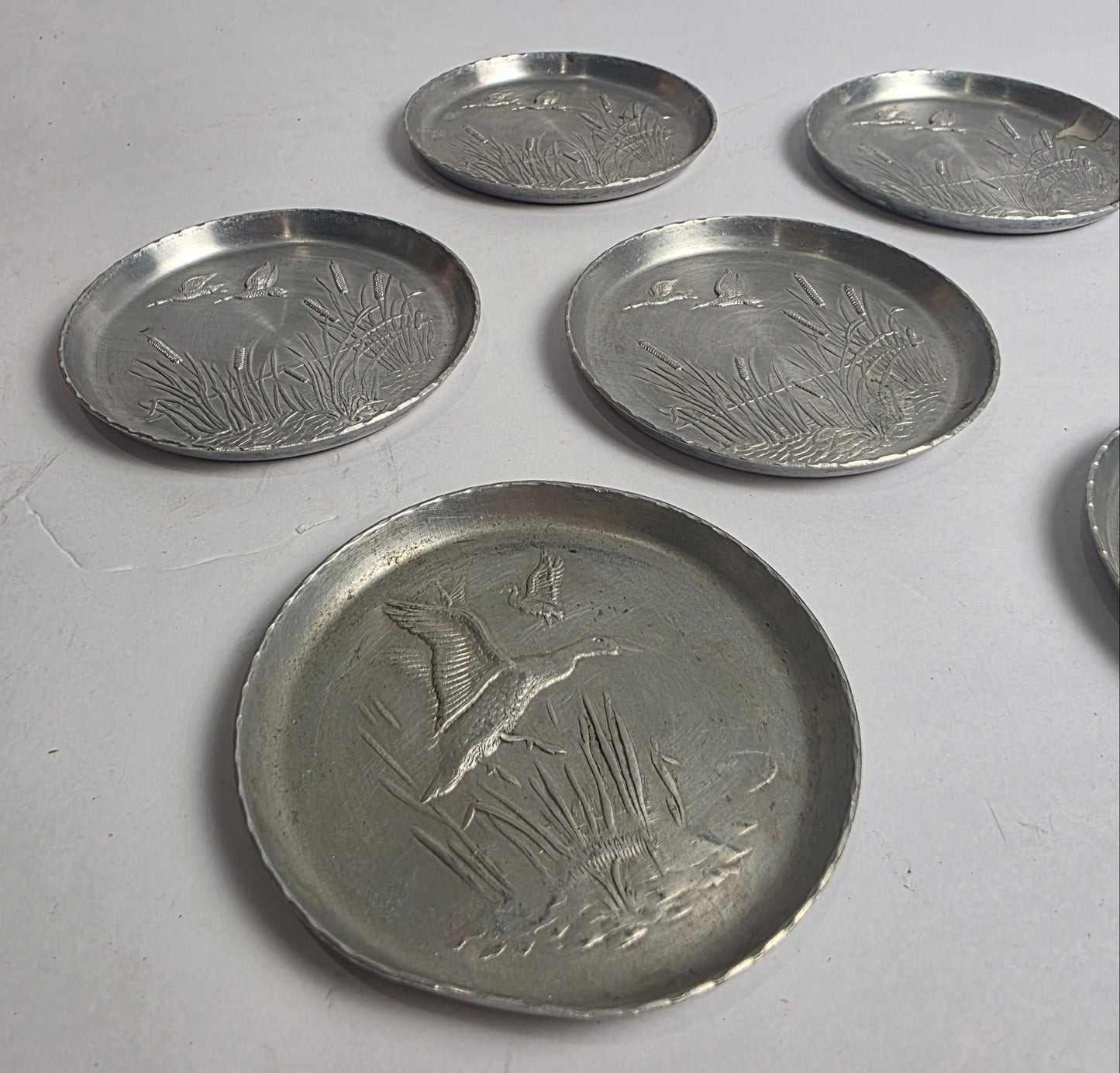 Vtg. Duck Coaster Set (6)