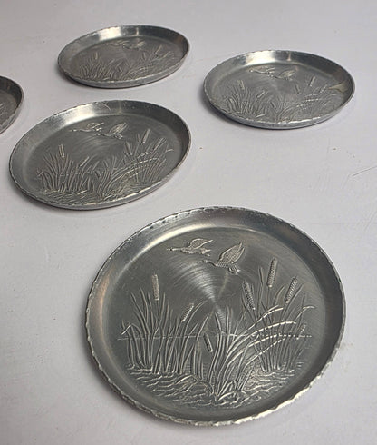 Vtg. Duck Coaster Set (6)
