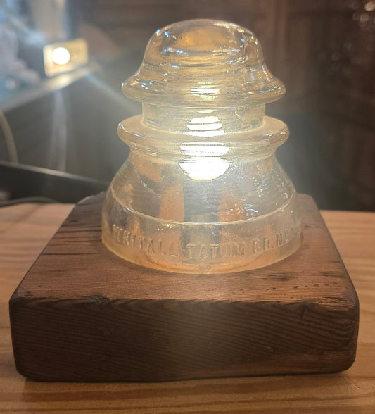 Vtg. Whitall Tatum Insulator Lamp