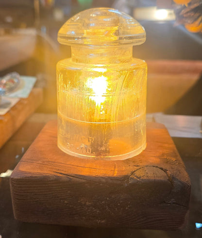 Vtg. Hemingray Insulator Lamp