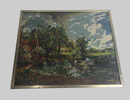 Vtg. Landscape Needlepoint