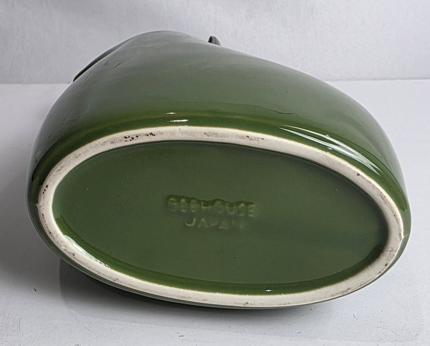 Vtg. Green Bee House Japan Pitcher
