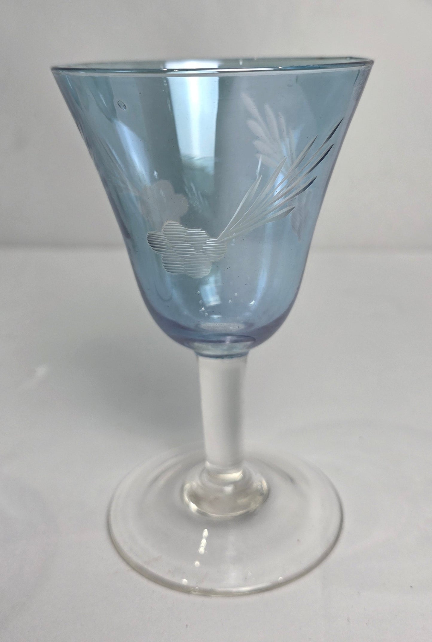 Vtg. MCM Blue Cordial Set (6)
