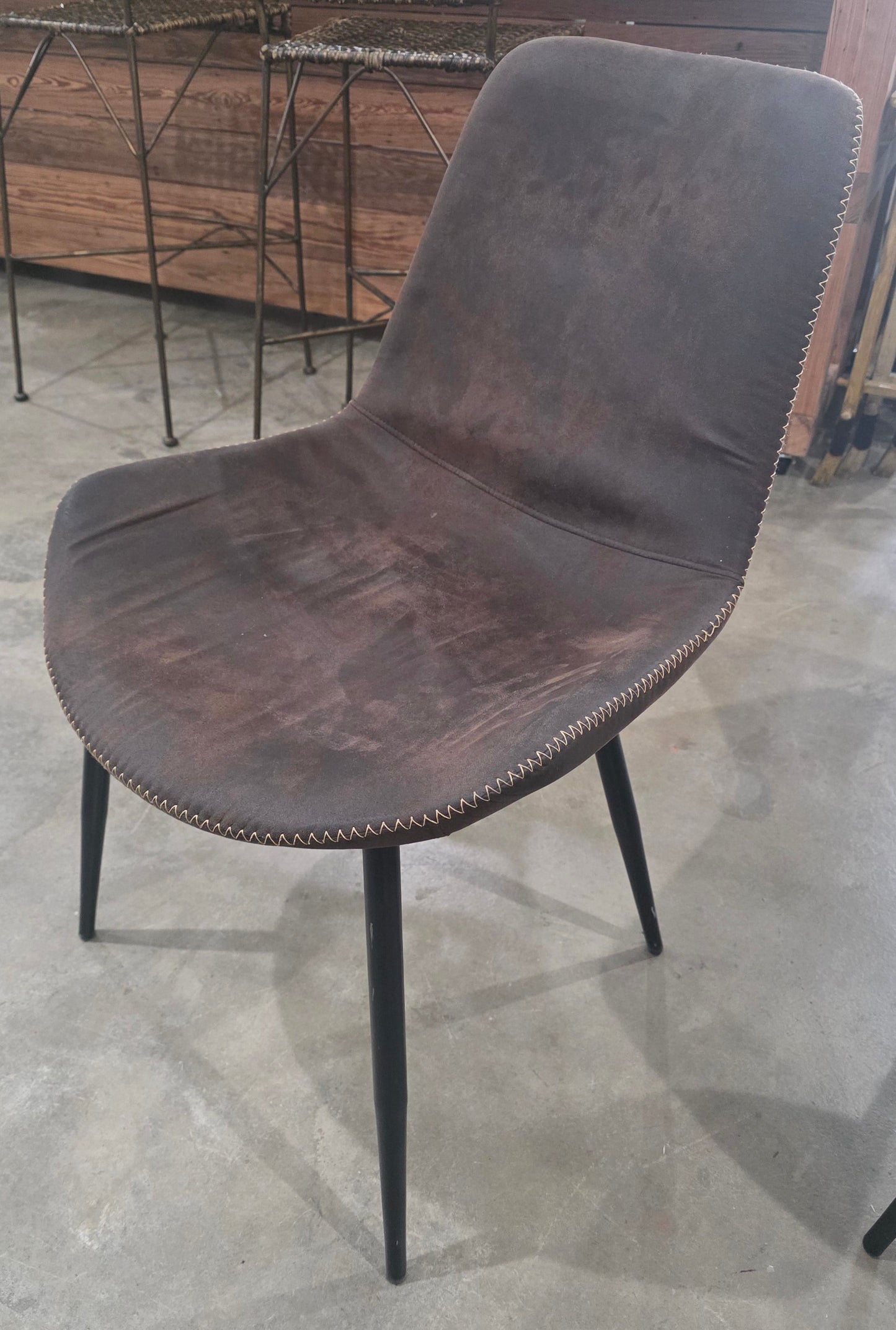 Vtg. Faux Leather Chair