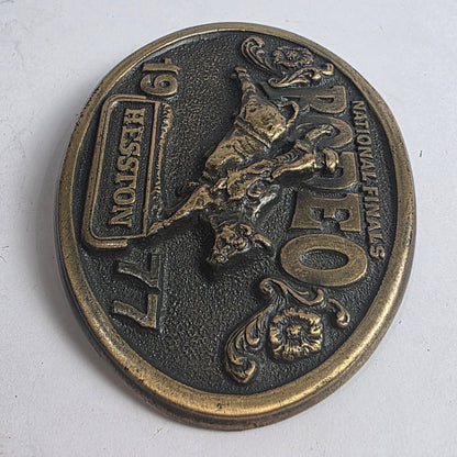 Vtg. Hesston National Finals Rodeo Belt Buckle