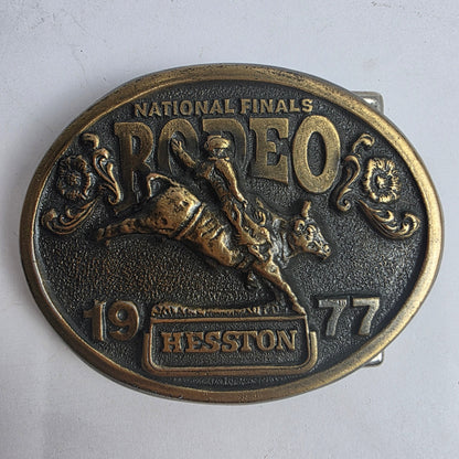 Vtg. Hesston National Finals Rodeo Belt Buckle