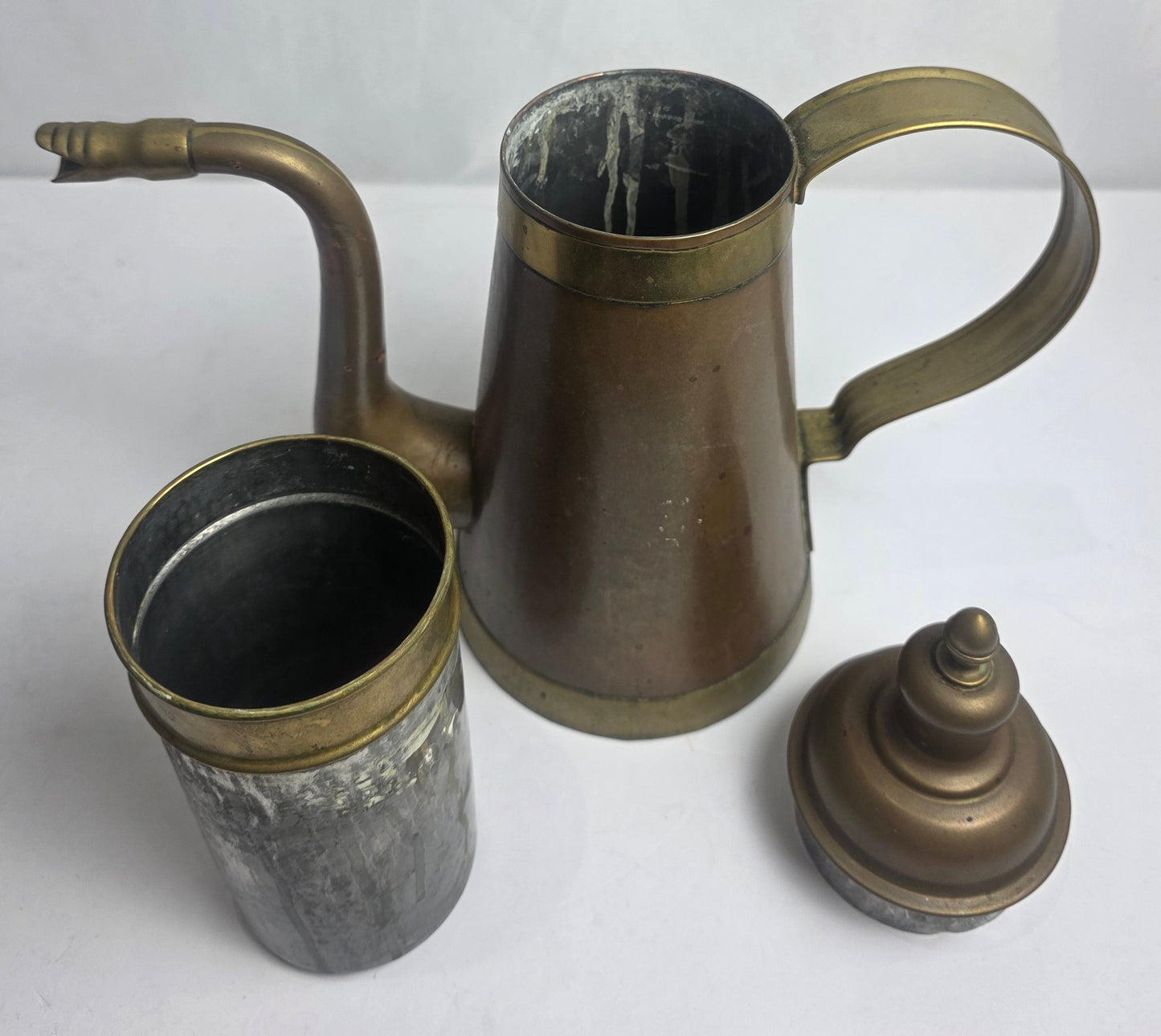 Vtg. Brass/Copper Coffee Pot