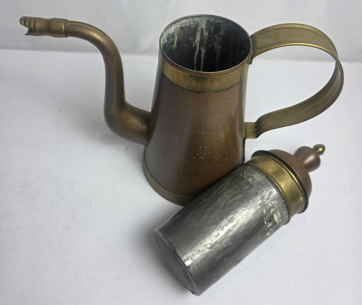 Vtg. Brass/Copper Coffee Pot