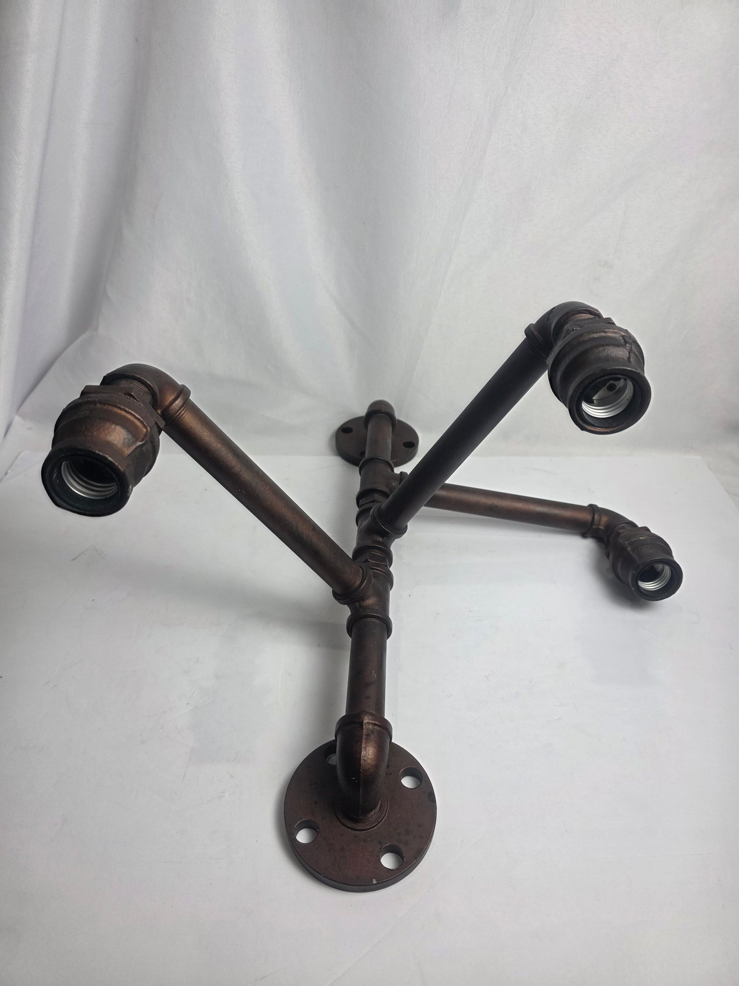 Custom Industrial Pipe Wall Sconce w/ Arms