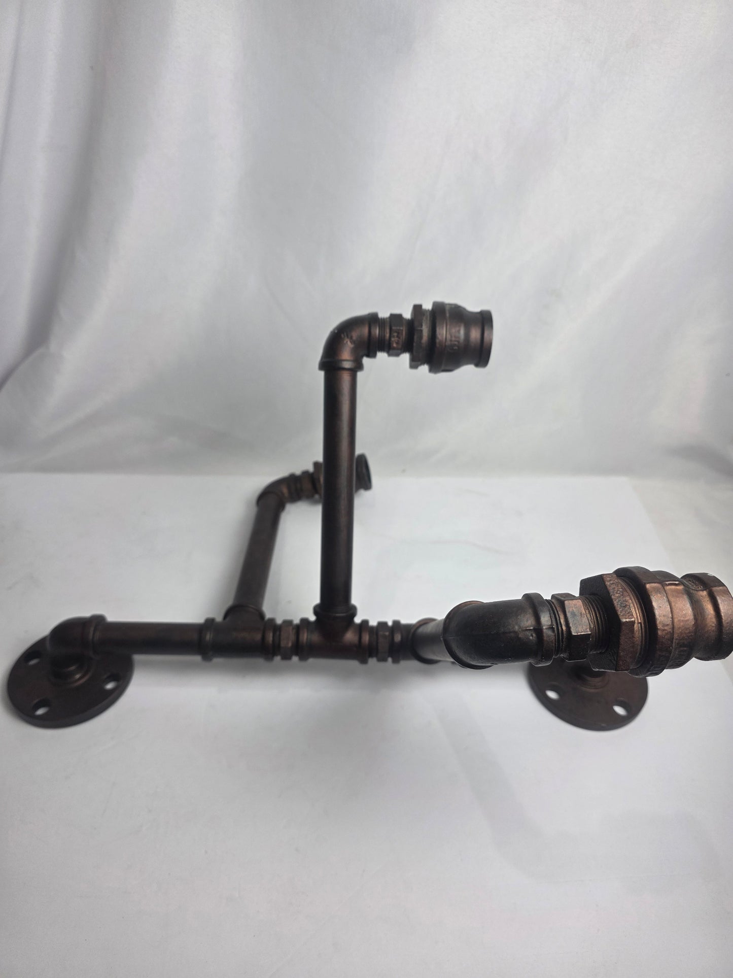 Custom Industrial Pipe Wall Sconce w/ Arms