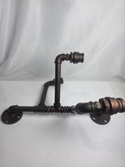 Custom Industrial Pipe Wall Sconce w/ Arms