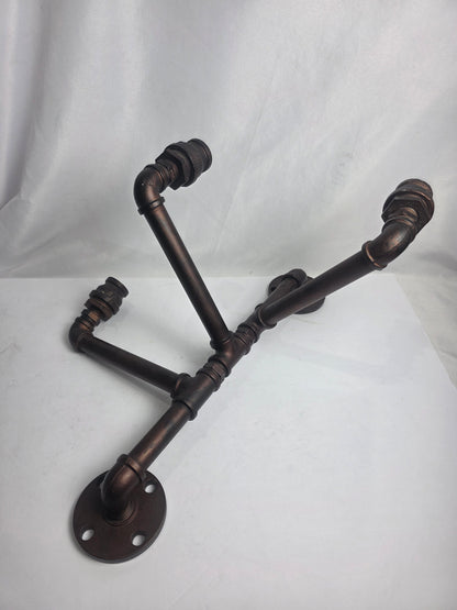 Custom Industrial Pipe Wall Sconce w/ Arms