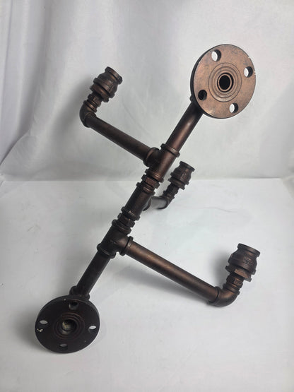 Custom Industrial Pipe Wall Sconce w/ Arms