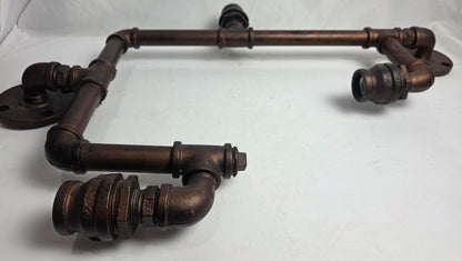 Custom Industrial Pipe Sconce Flat
