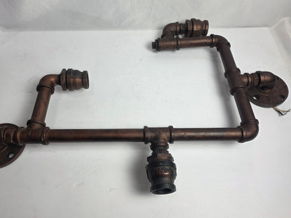 Custom Industrial Pipe Sconce Flat