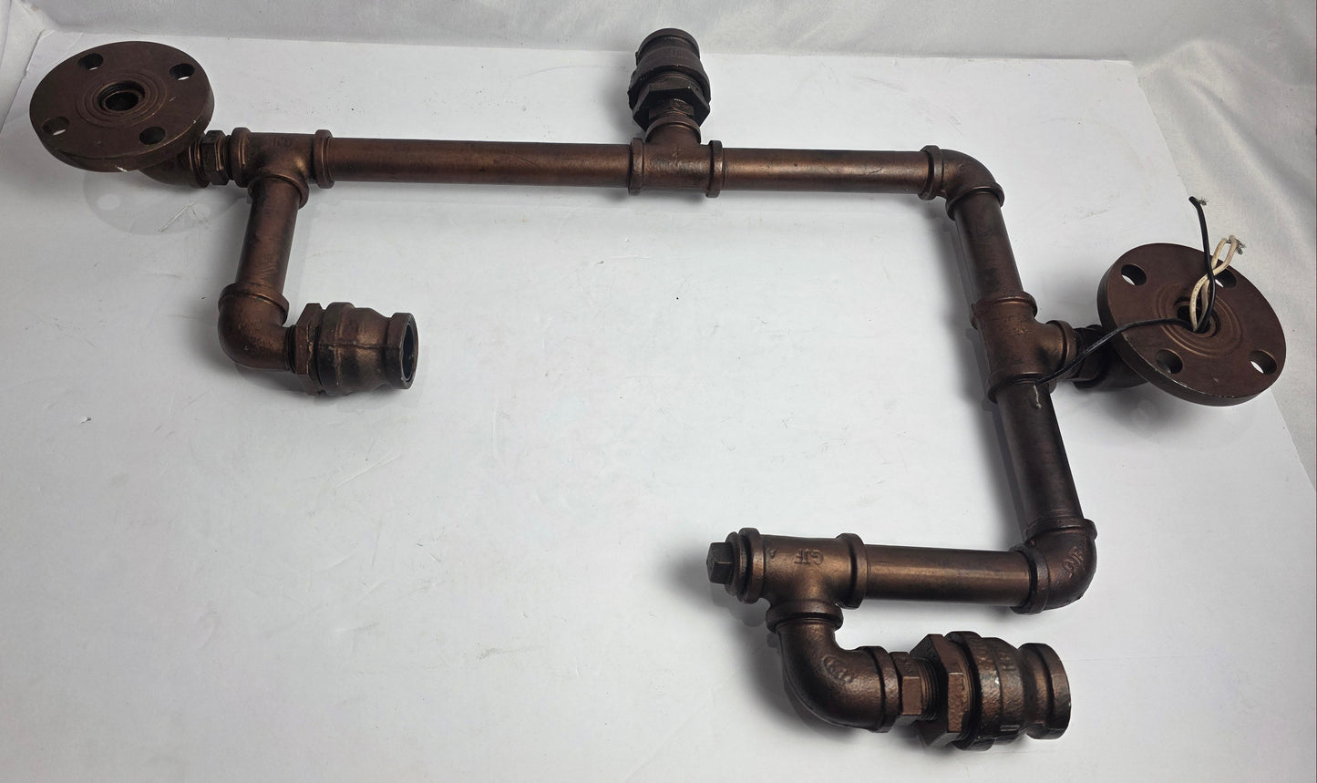 Custom Industrial Pipe Sconce Flat