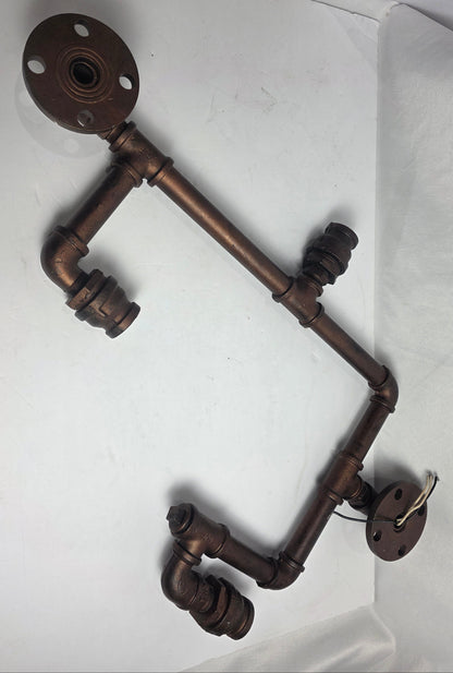 Custom Industrial Pipe Sconce Flat