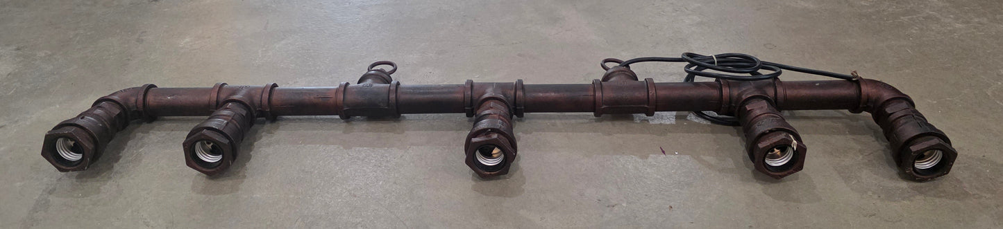 Custom Industrial Pipe Light Fixture #1