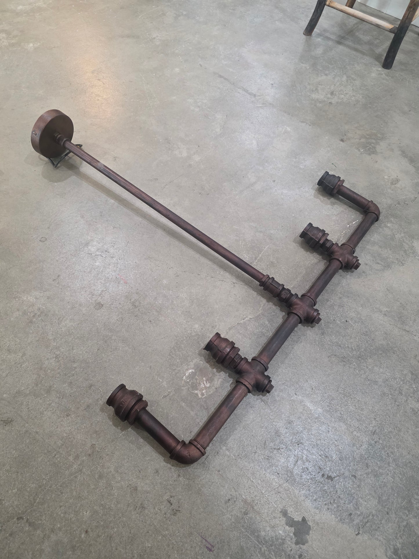 Custom Industrial Pipe Light Fixture #2