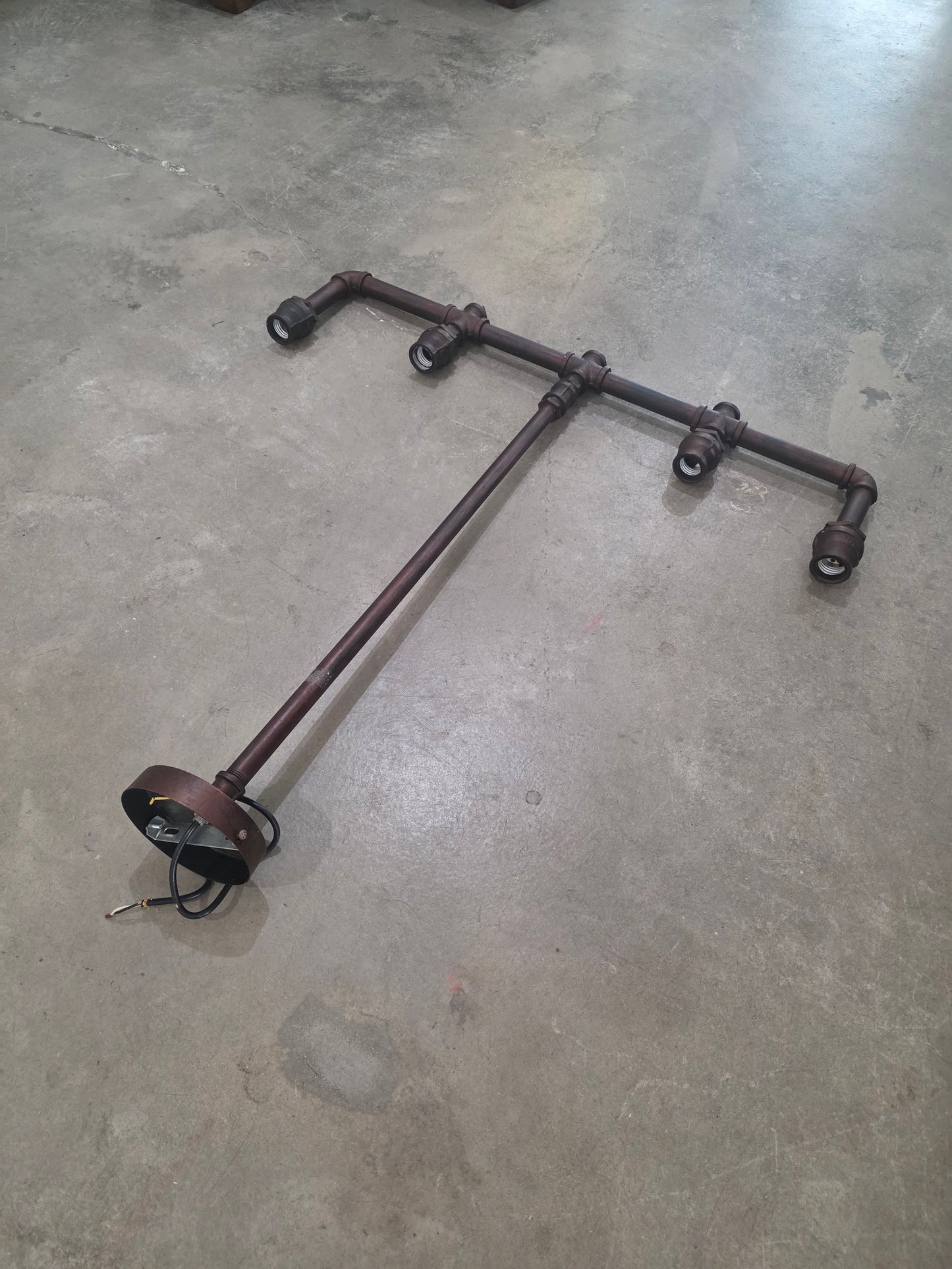 Custom Industrial Pipe Light Fixture #2