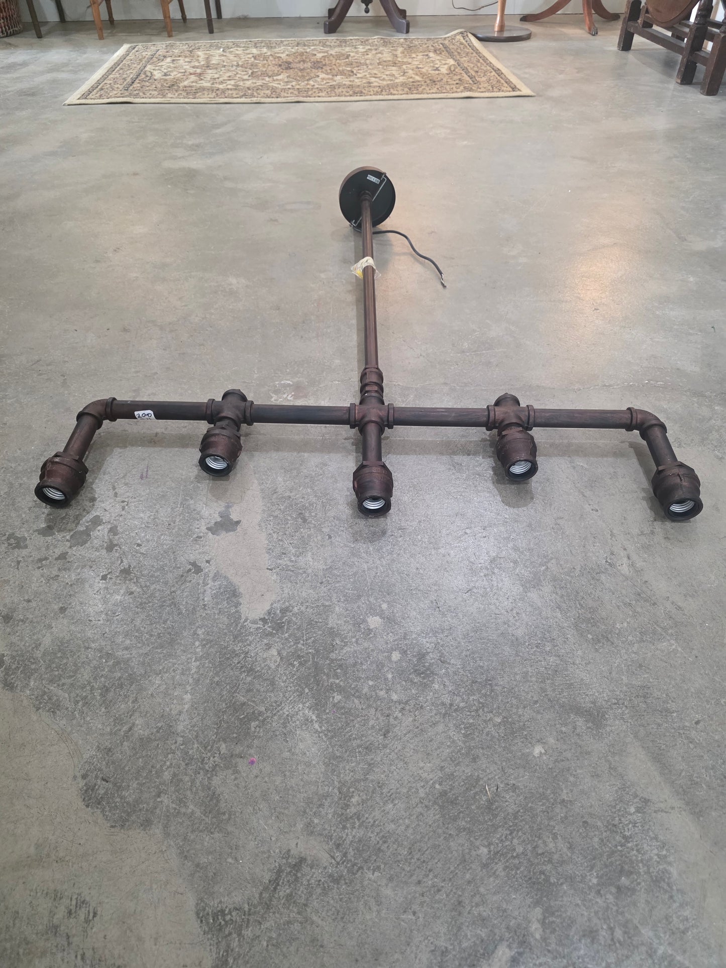 Custom Industrial Pipe Light Fixture #3