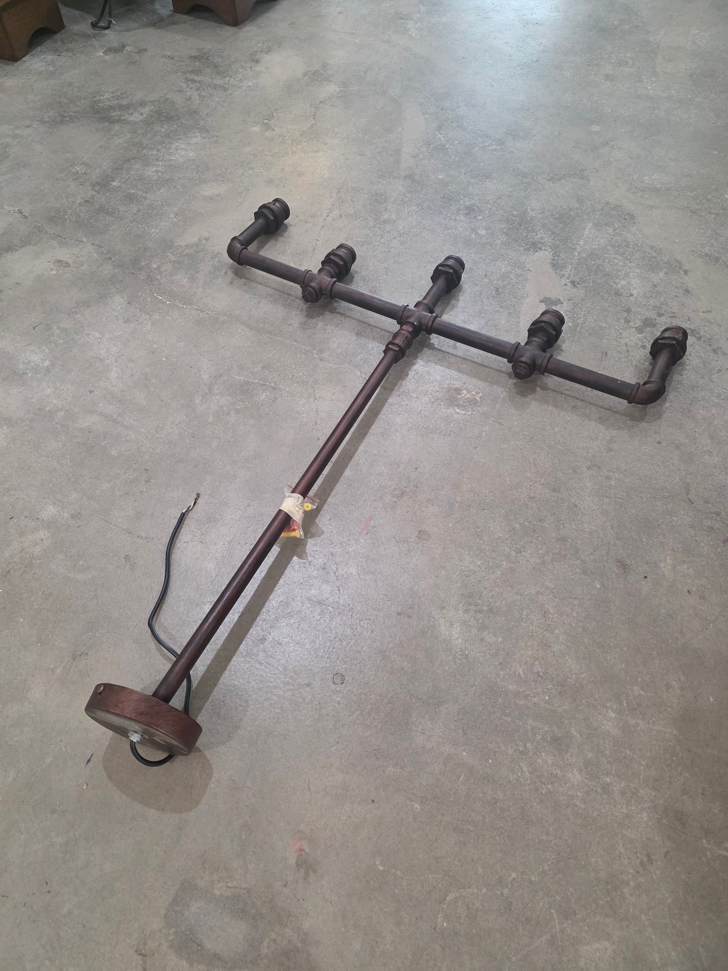 Custom Industrial Pipe Light Fixture #3