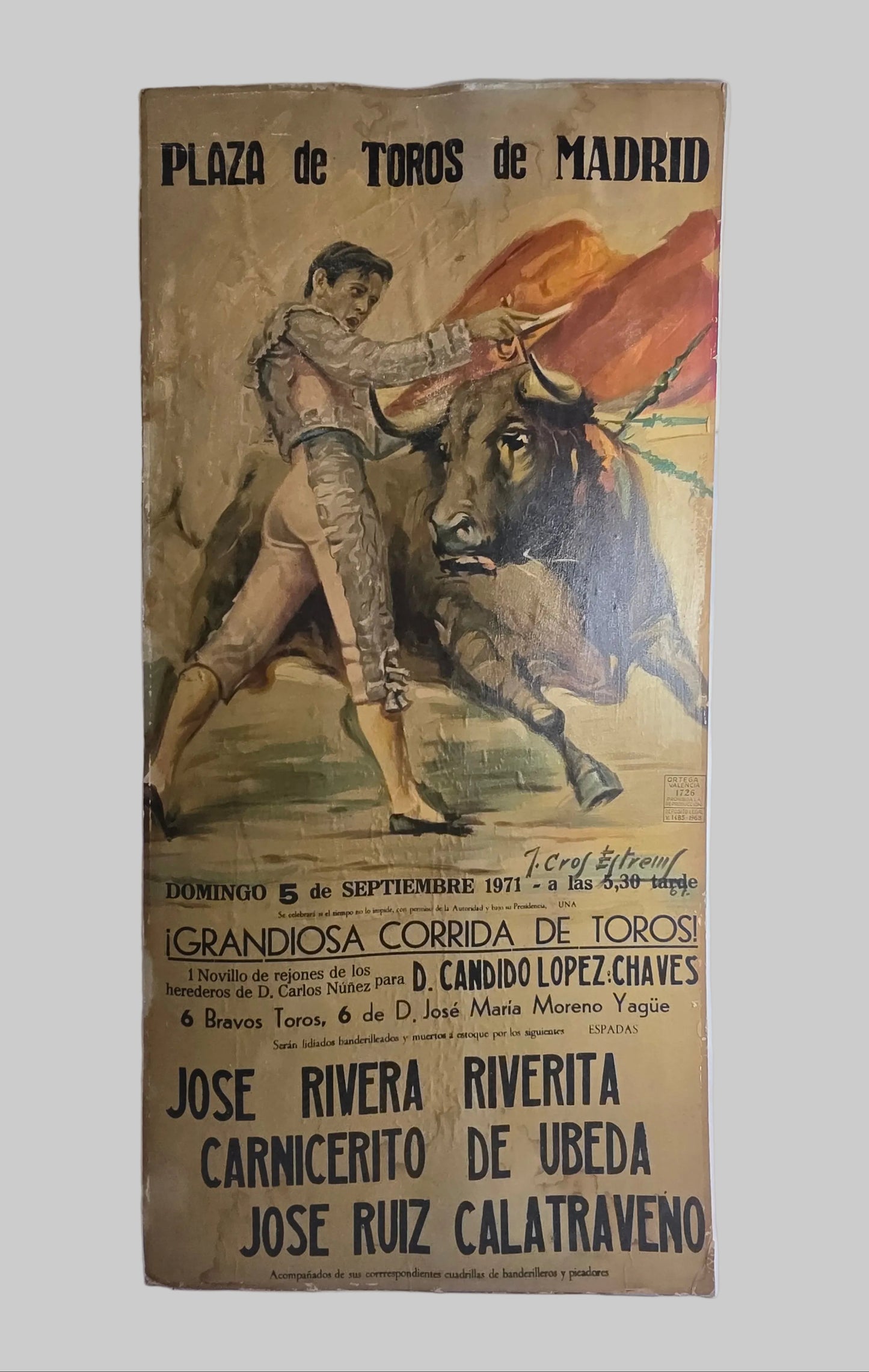 Vtg. Bullfighting Print