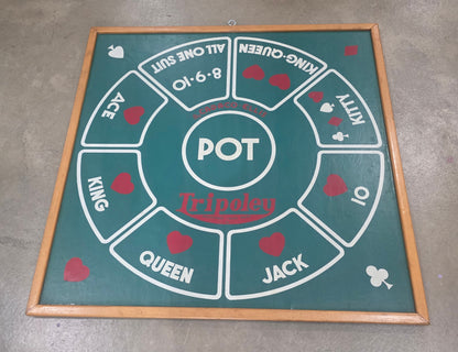 Vtg. Mounted Tripoley Game Board