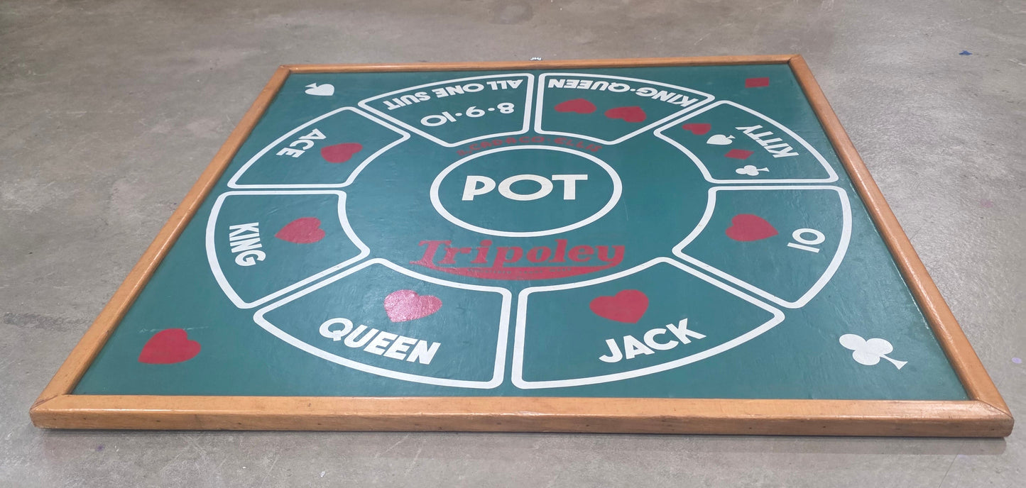 Vtg. Mounted Tripoley Game Board