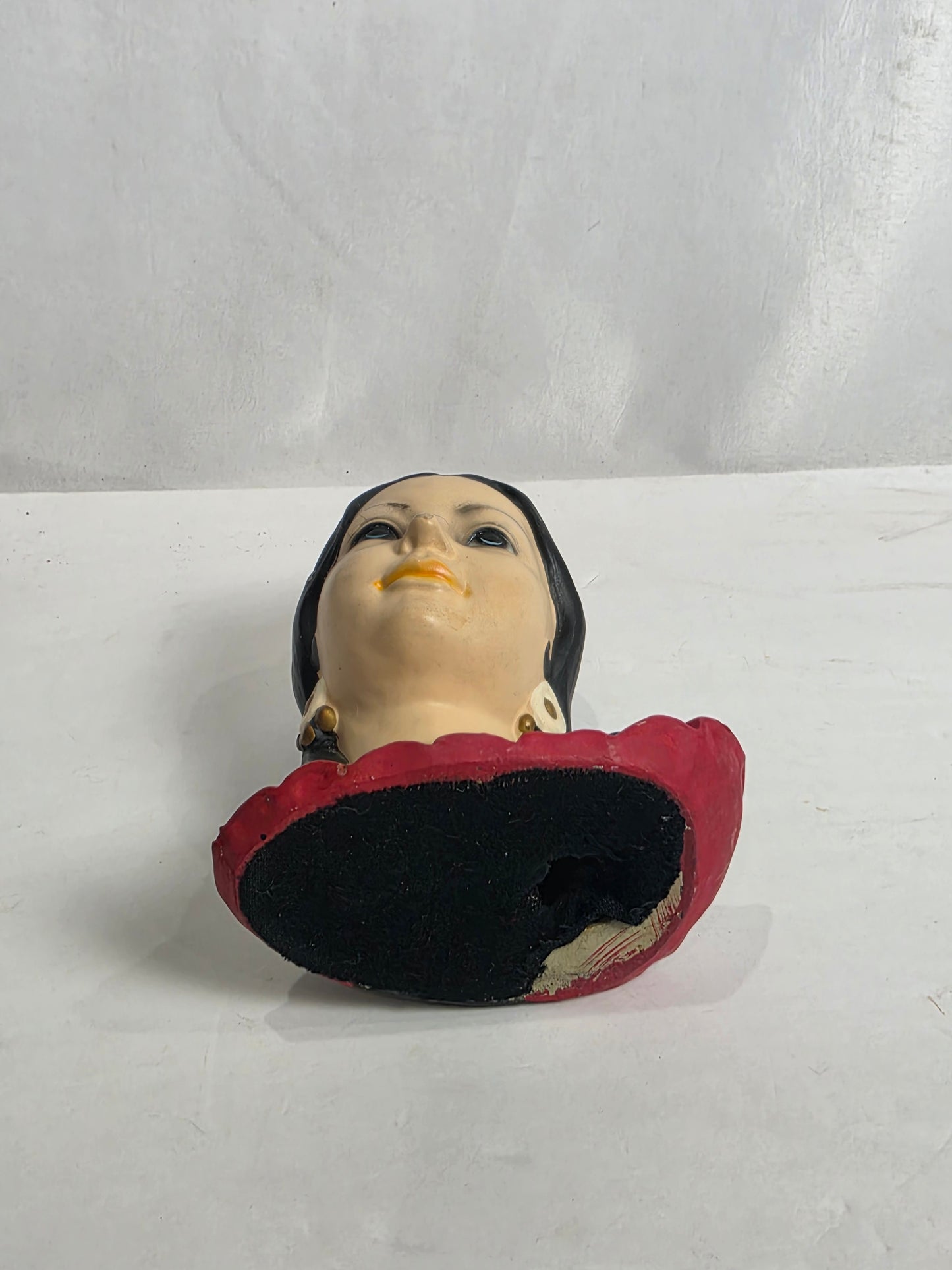 Vtg. 1960s Chalkware Spanish Lady Bust
