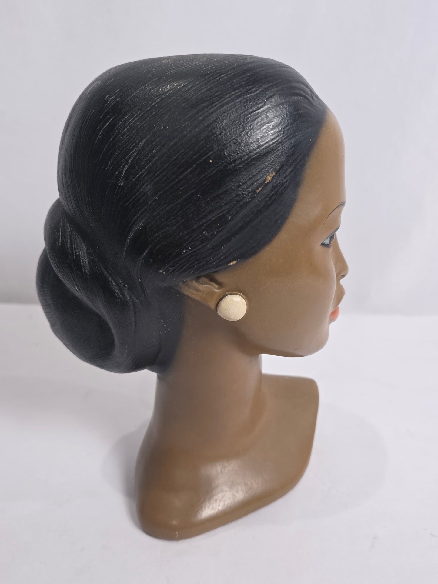 Vtg. 60s Chalkware AA Lady Bust