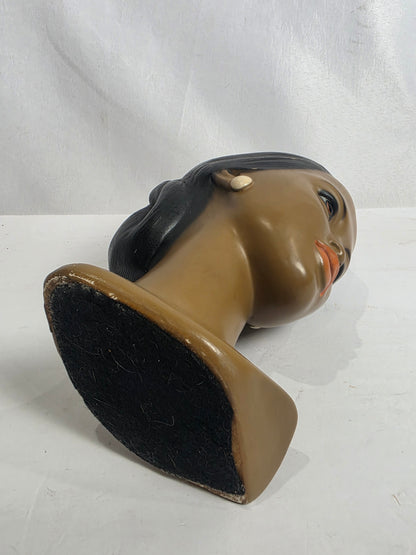 Vtg. 60s Chalkware AA Lady Bust