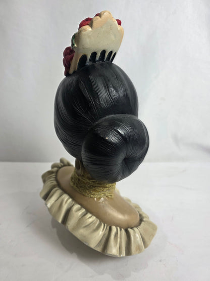 Vtg. 1966 Marwal Spanish Senorita Chalkware Bust