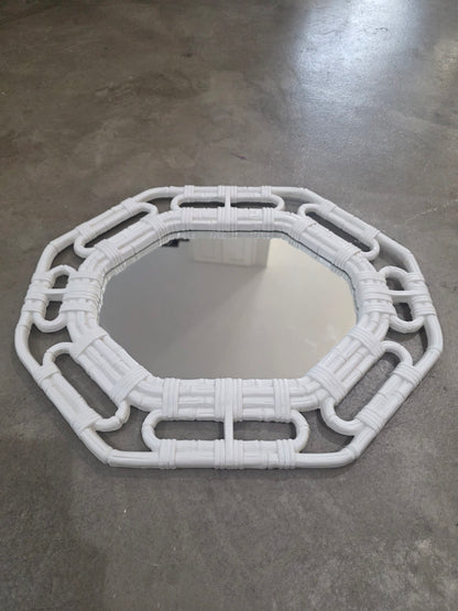 Vtg. 70s Homco Faux Bamboo Mirror