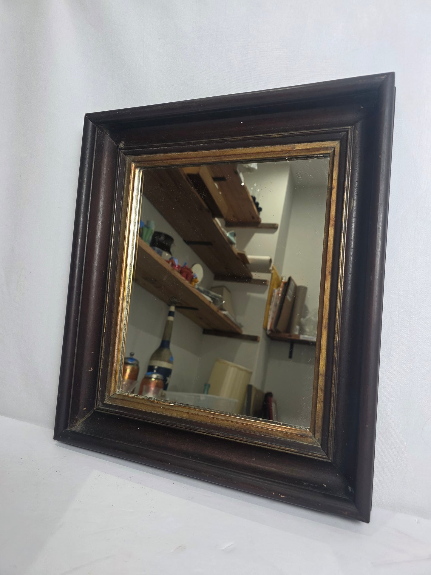 Antique Solid Wood Framed Mirror