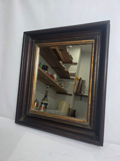 Antique Solid Wood Framed Mirror