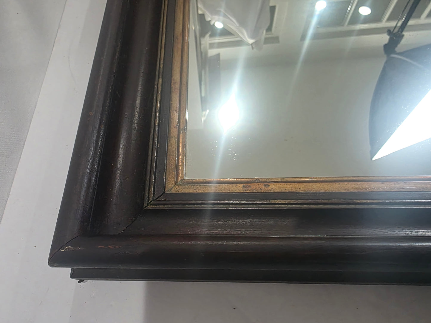 Antique Solid Wood Framed Mirror